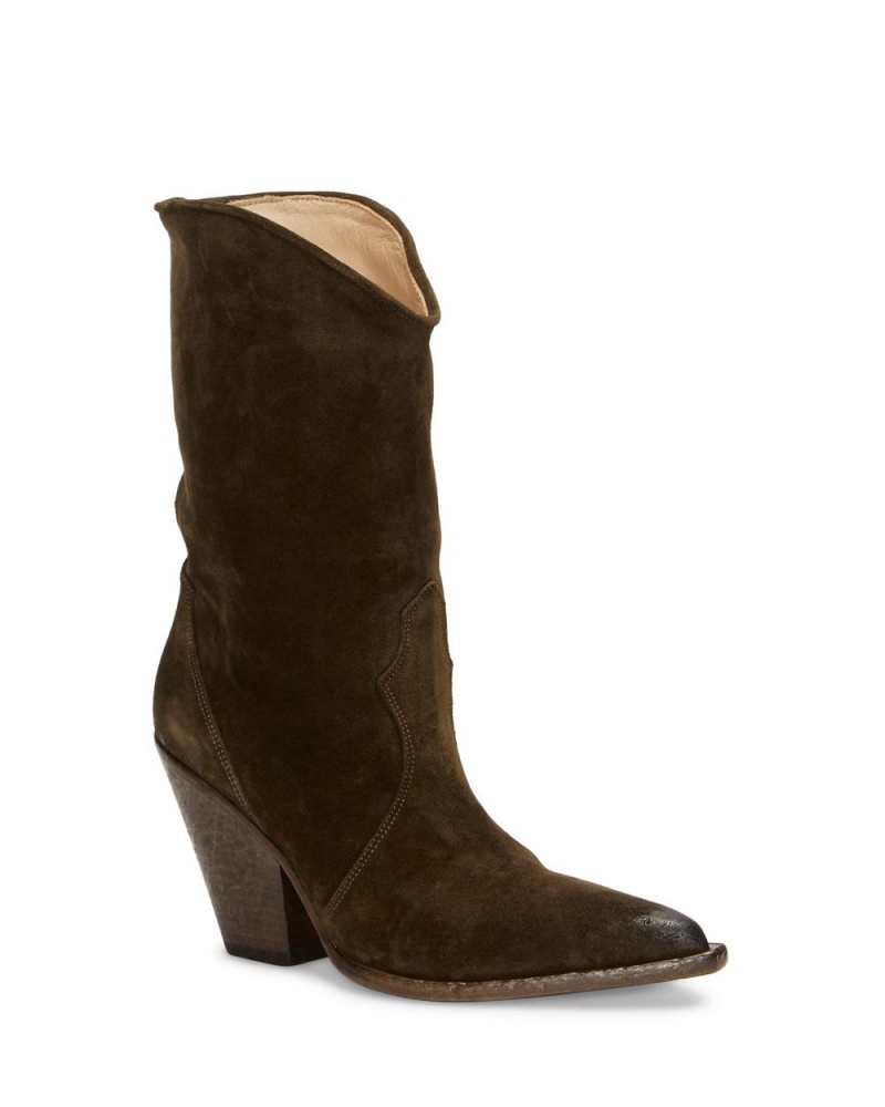 Vince Camuto Pattia Kozene Cizmy Damske Hnede | XFBW-34518