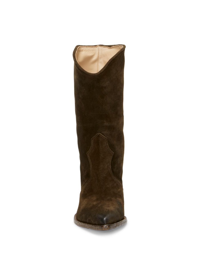 Vince Camuto Pattia Kozene Cizmy Damske Hnede | XFBW-34518