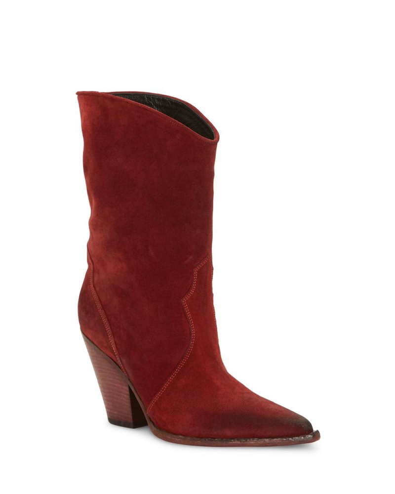 Vince Camuto Pattia Kozene Cizmy Damske Bordove | VLHD-01746