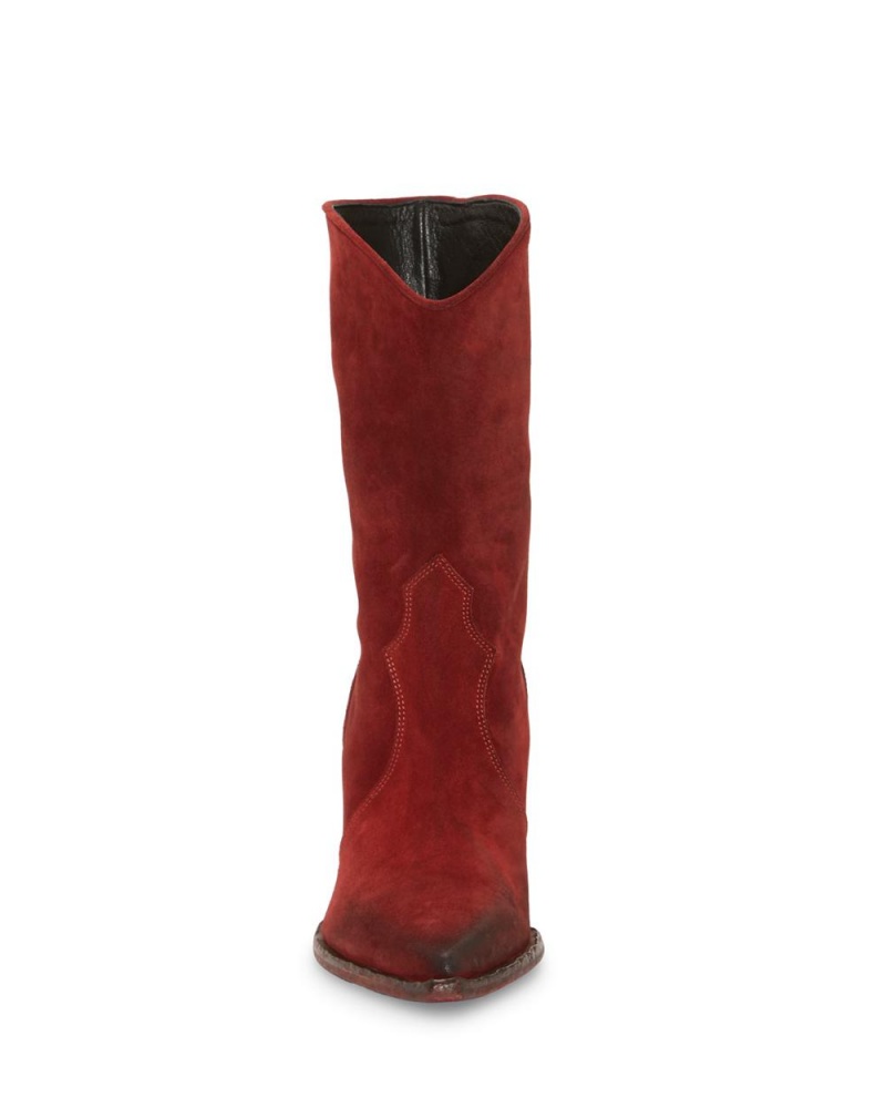 Vince Camuto Pattia Kozene Cizmy Damske Bordove | VLHD-01746