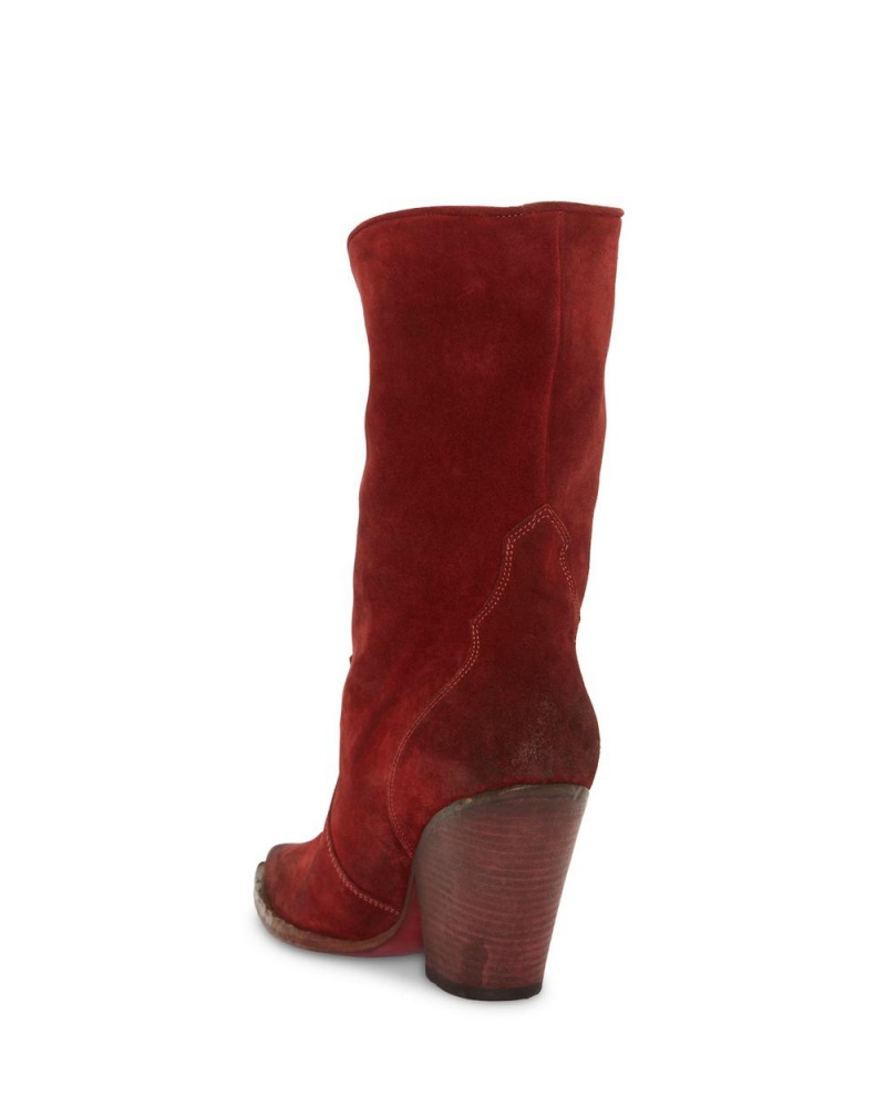 Vince Camuto Pattia Kozene Cizmy Damske Bordove | VLHD-01746