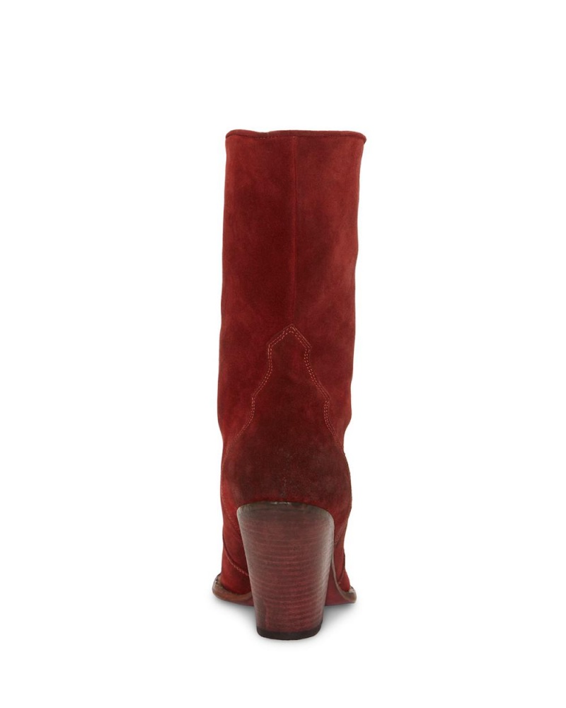 Vince Camuto Pattia Kozene Cizmy Damske Bordove | VLHD-01746