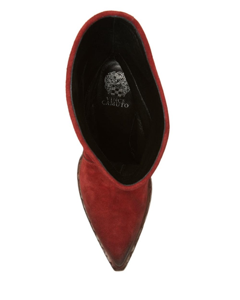 Vince Camuto Pattia Kozene Cizmy Damske Bordove | VLHD-01746