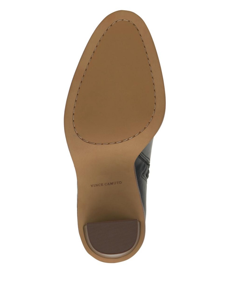Vince Camuto Pendarie Siroke Topanky-Calf Čižmy Nad Kolená Damske Čierne | WCSJ-94352