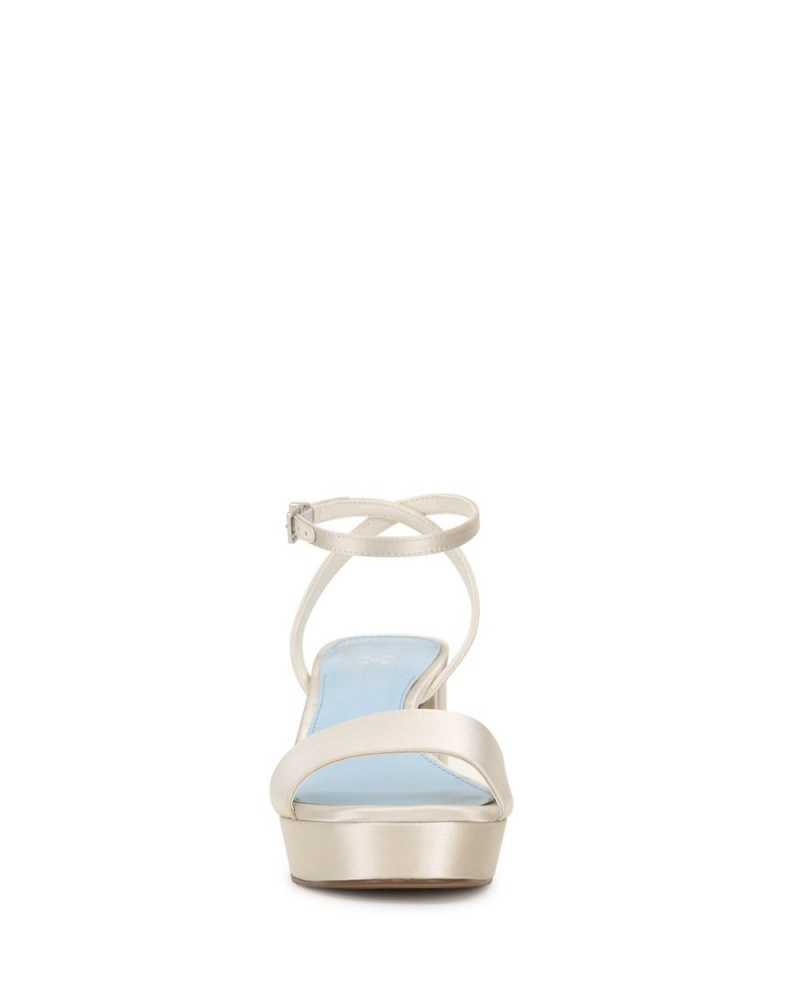 Vince Camuto Pendreya Platforme Sandale Damske Biele | RFWG-62143