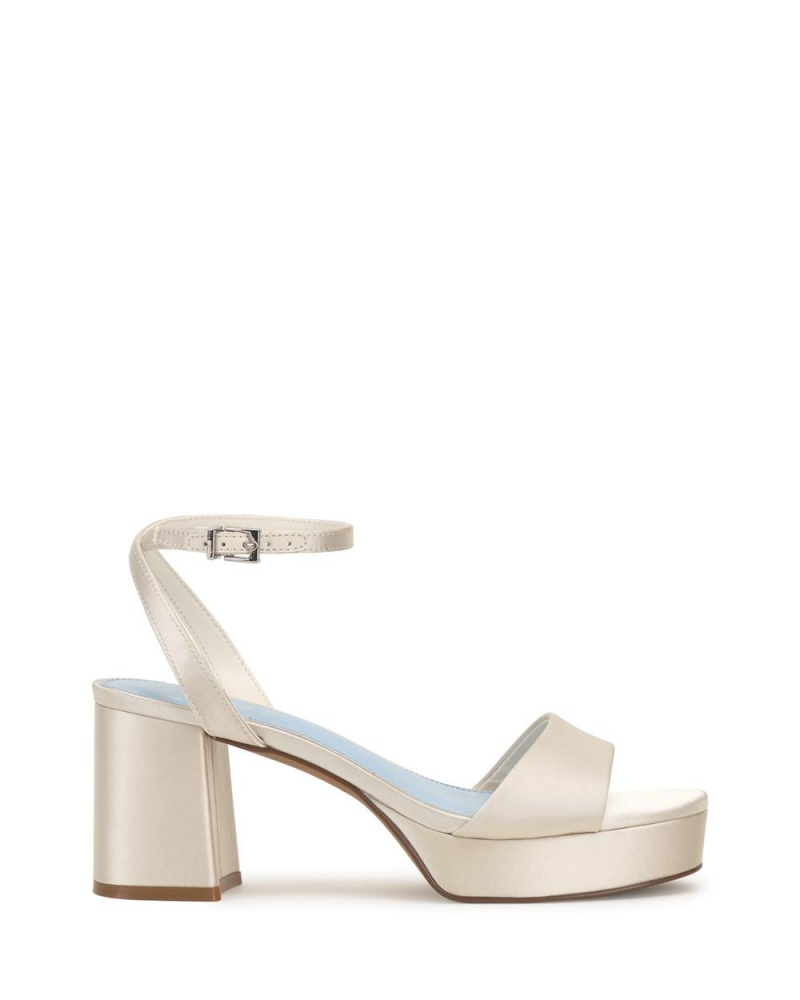 Vince Camuto Pendreya Platforme Sandale Damske Biele | RFWG-62143