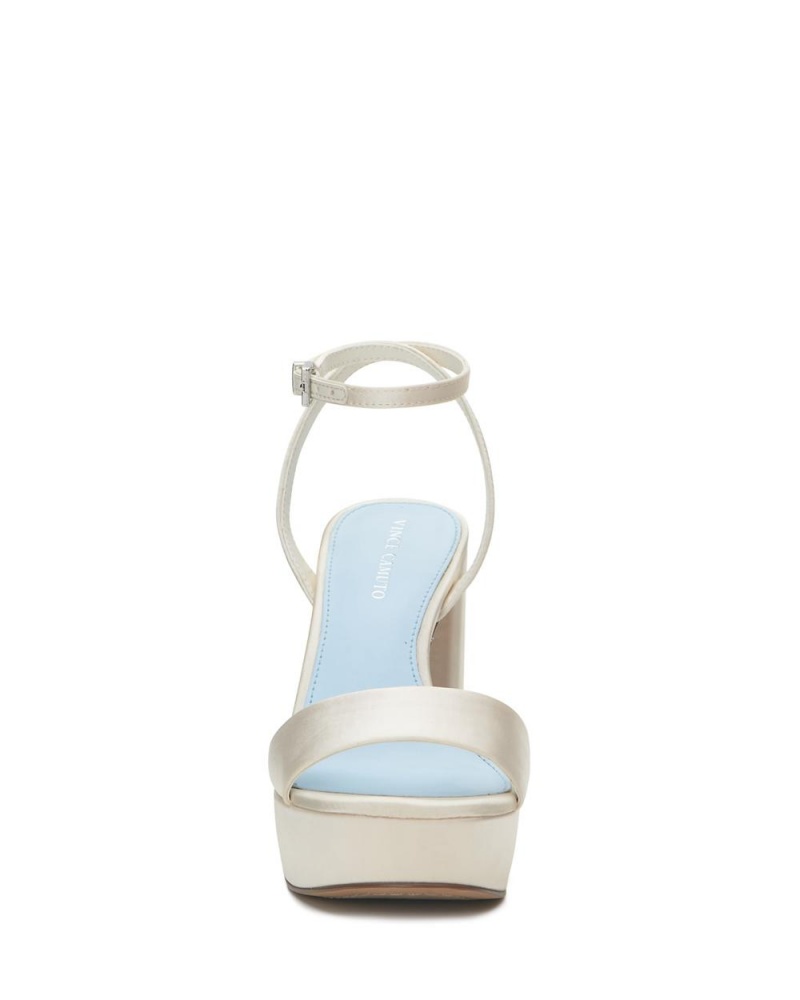Vince Camuto Pendry Platforme Heel Sandale Damske Biele | MFJY-82179