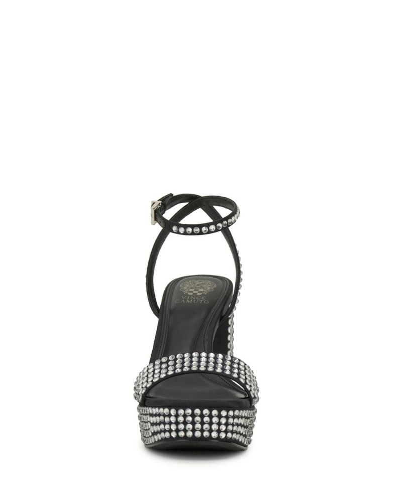 Vince Camuto Pendrys Platforme Heel Topanky Na Platforme Damske Čierne | VQLE-65473