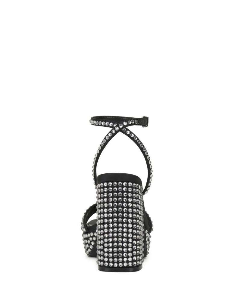 Vince Camuto Pendrys Platforme Heel Topanky Na Platforme Damske Čierne | VQLE-65473