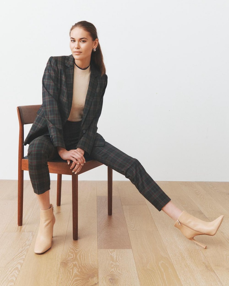 Vince Camuto Plaid Blejzer Damske Čierne | TCLR-45860