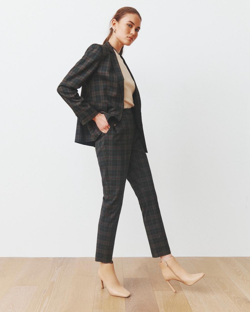 Vince Camuto Plaid Blejzer Damske Čierne | TCLR-45860