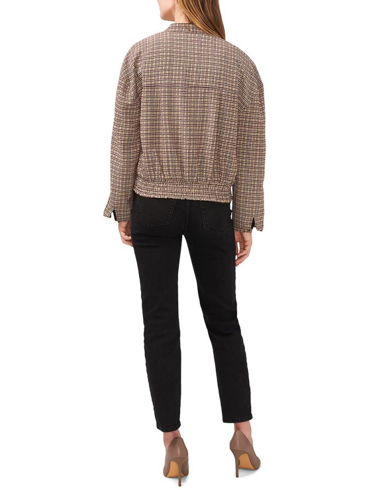 Vince Camuto Plaid Oversize Bundy Damske Hnede | SRXN-93415