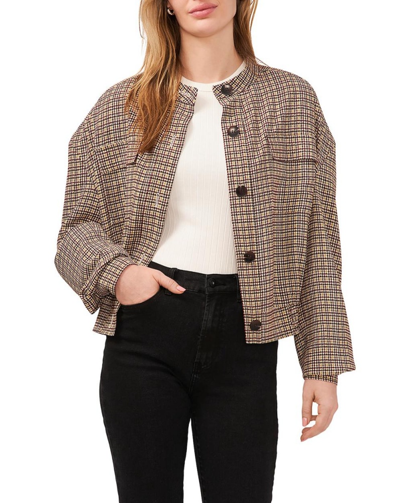 Vince Camuto Plaid Oversize Bundy Damske Hnede | SRXN-93415