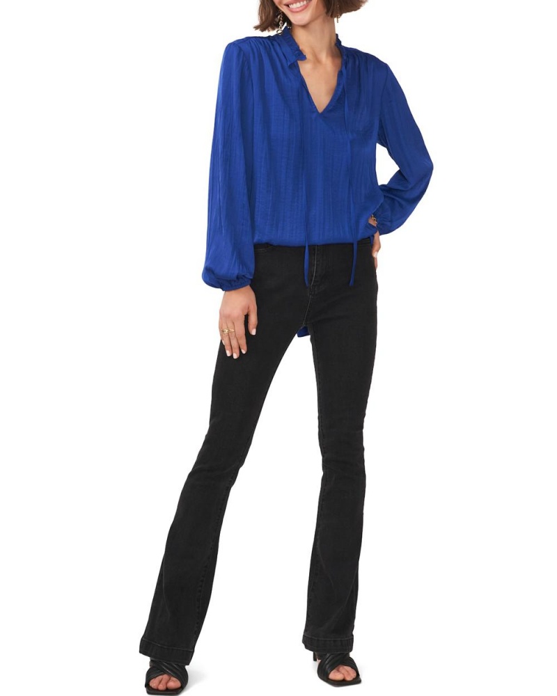 Vince Camuto Plisované Tie-Neck Bluzka Damske Modre | LBKJ-12405