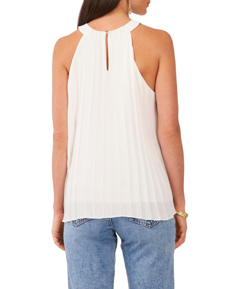 Vince Camuto Plisované Tielko Damske Biele | DGHE-53608