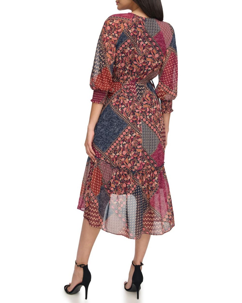 Vince Camuto Printed High-Low Midi Šaty Damske Modre | LCYH-17482