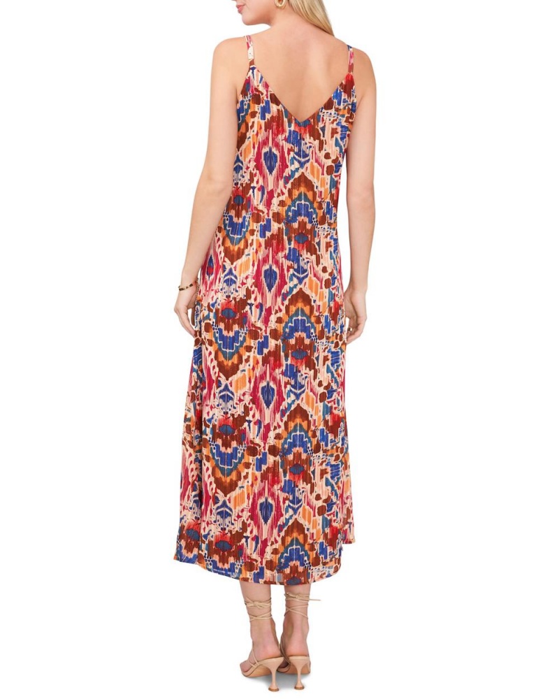 Vince Camuto Printed Tank Maxi Šaty Damske Červené | AJOI-15763
