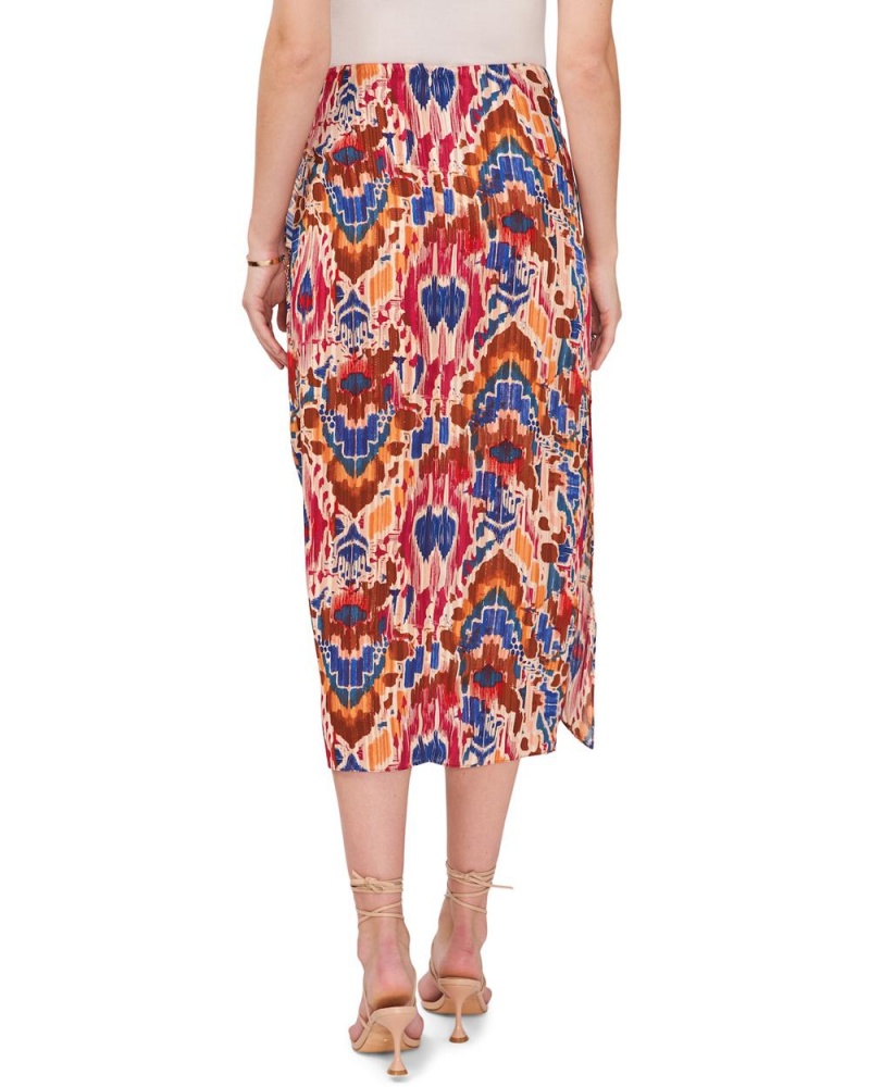 Vince Camuto Printed Tie-Front Midi Sukne Damske Červené | QTAE-45208