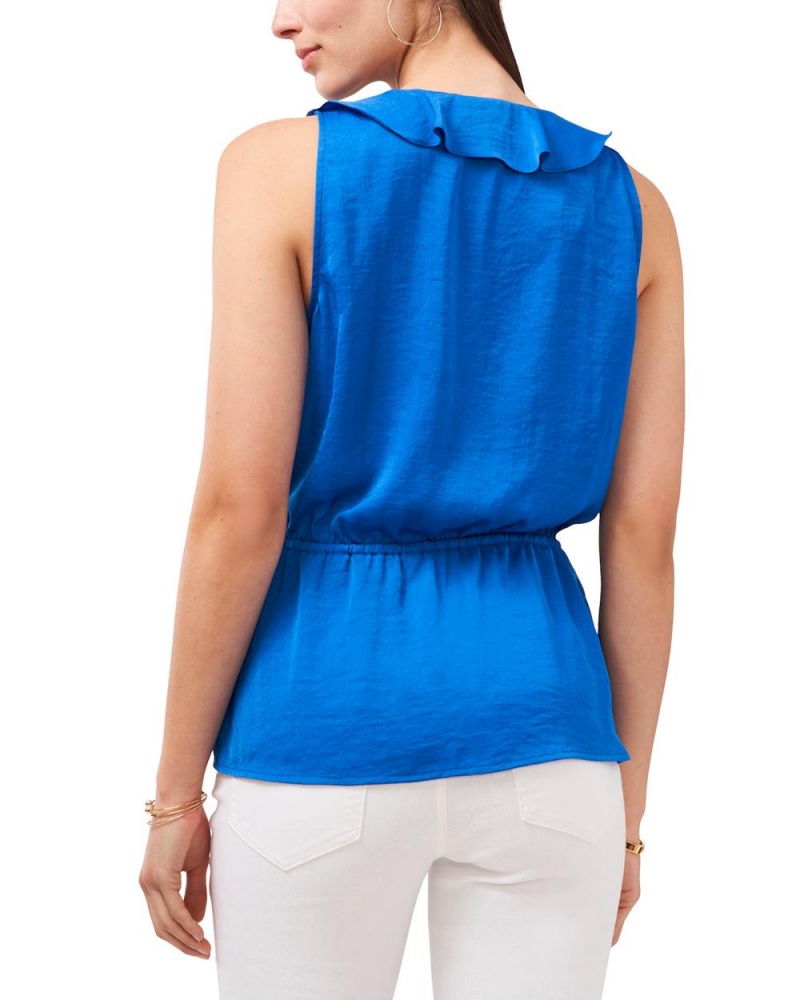 Vince Camuto Ruffle-Trimmed Peplum Topy Damske Modre | BATW-19782
