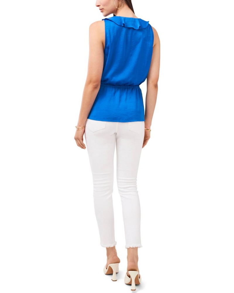 Vince Camuto Ruffle-Trimmed Peplum Topy Damske Modre | BATW-19782