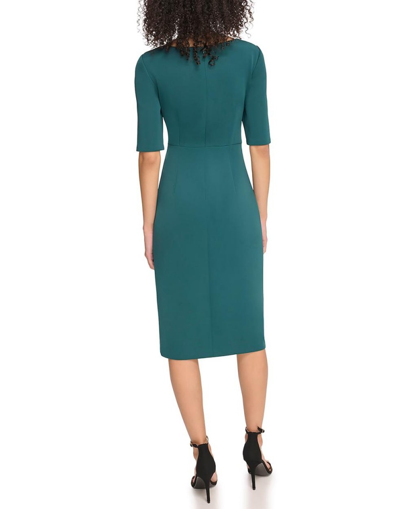 Vince Camuto Ruffled-Skirt Midi Šaty Damske Zelene | FYPT-12047
