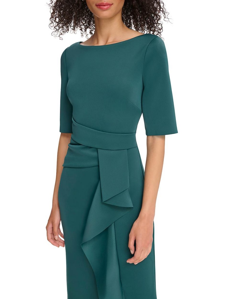 Vince Camuto Ruffled-Skirt Midi Šaty Damske Zelene | FYPT-12047
