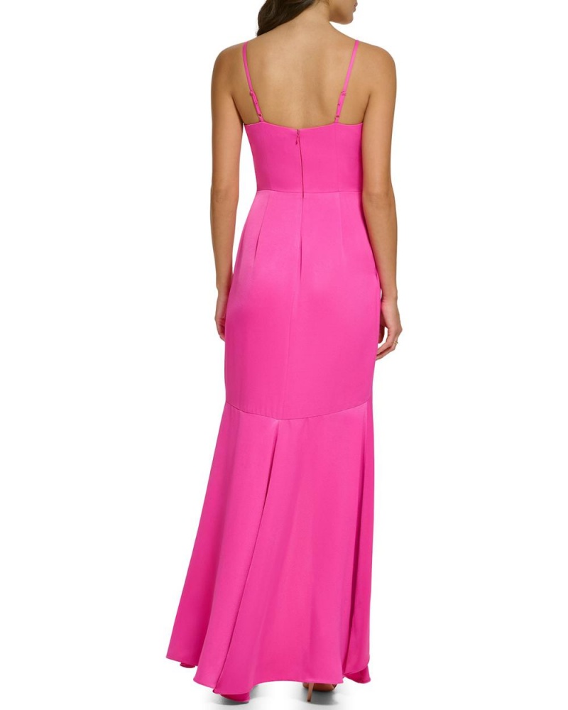 Vince Camuto Ruffled Asymmetrical Gown Maxi Šaty Damske Fuchsie Ruzove | QRGC-48061
