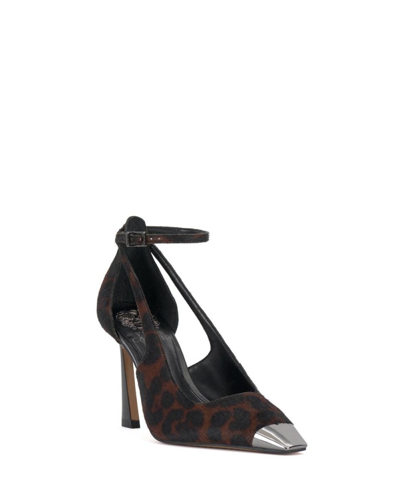 Vince Camuto Sachel Podpätky Damske Tmavo Leopardie | IJNK-96387