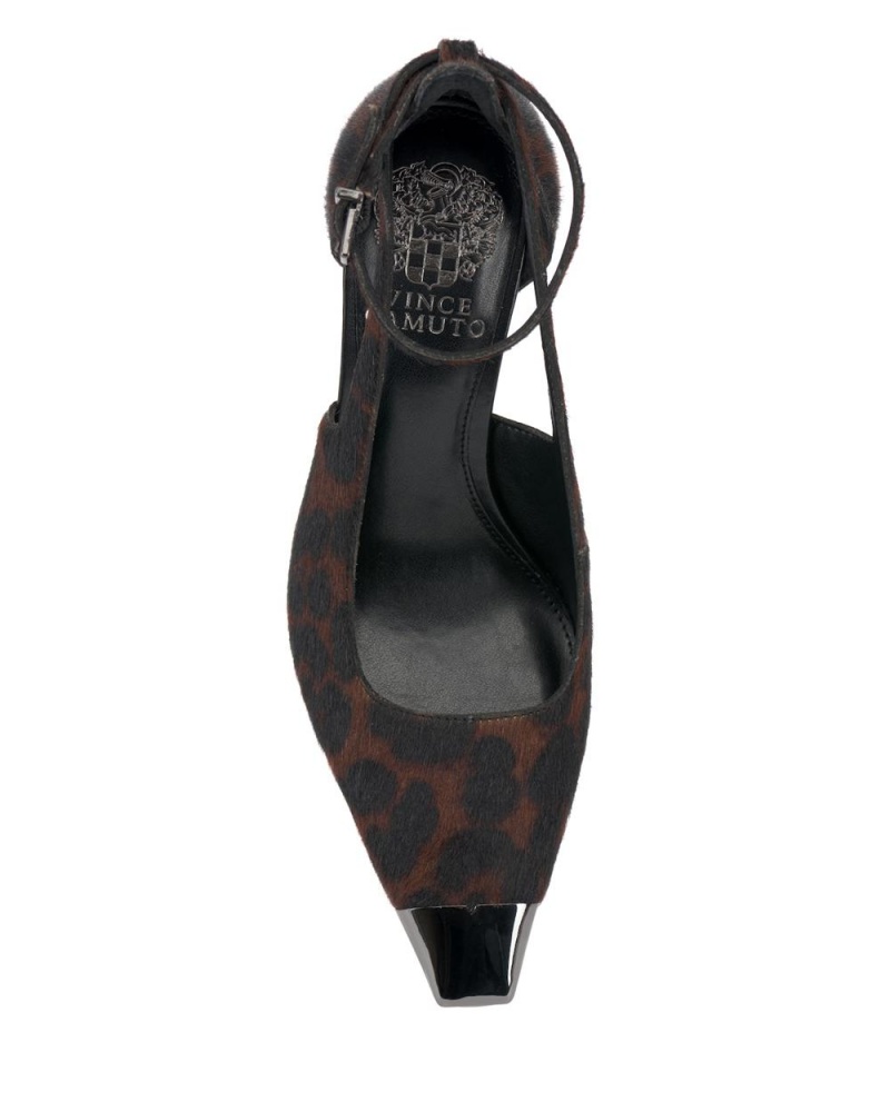 Vince Camuto Sachel Podpätky Damske Tmavo Leopardie | IJNK-96387
