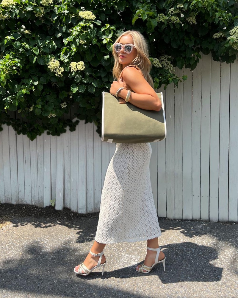 Vince Camuto Saly Prenosná Taška Damske Tmavo Zelene | LHUO-01397