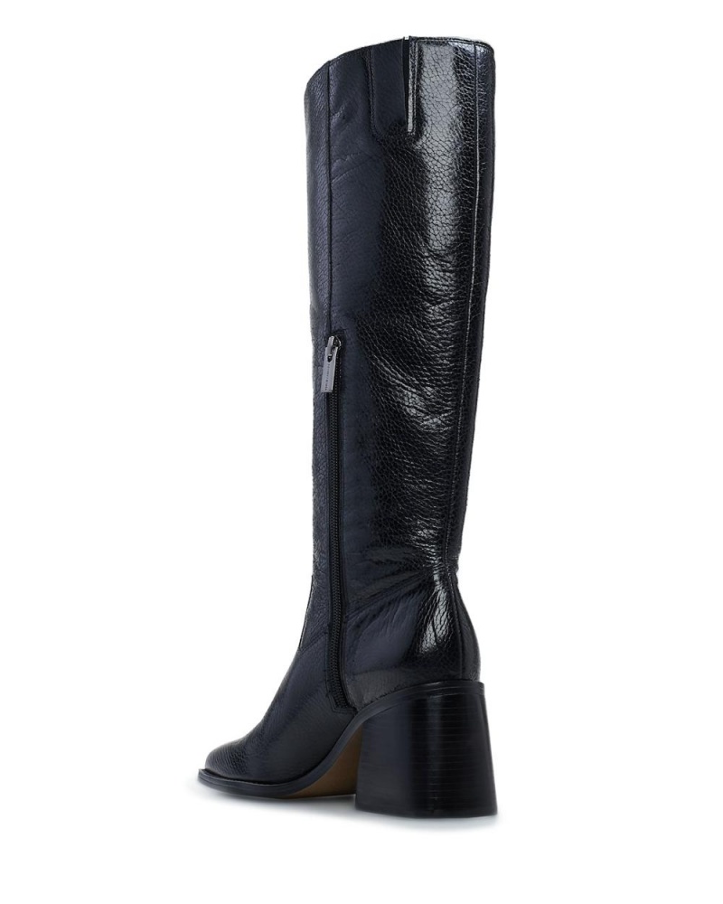 Vince Camuto Sangeti Siroke Topanky-Calf Vysoke Cizmy Damske Čierne | CHLS-50193