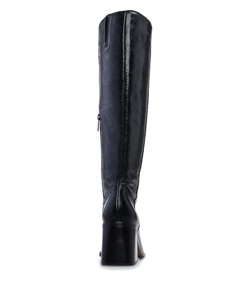 Vince Camuto Sangeti Siroke Topanky-Calf Vysoke Cizmy Damske Čierne | CHLS-50193