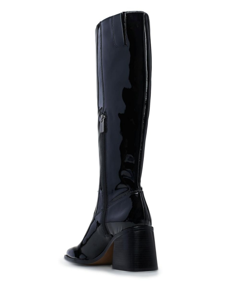 Vince Camuto Sangeti Siroke Topanky-Calf Vysoke Cizmy Damske Čierne | PAFW-76492