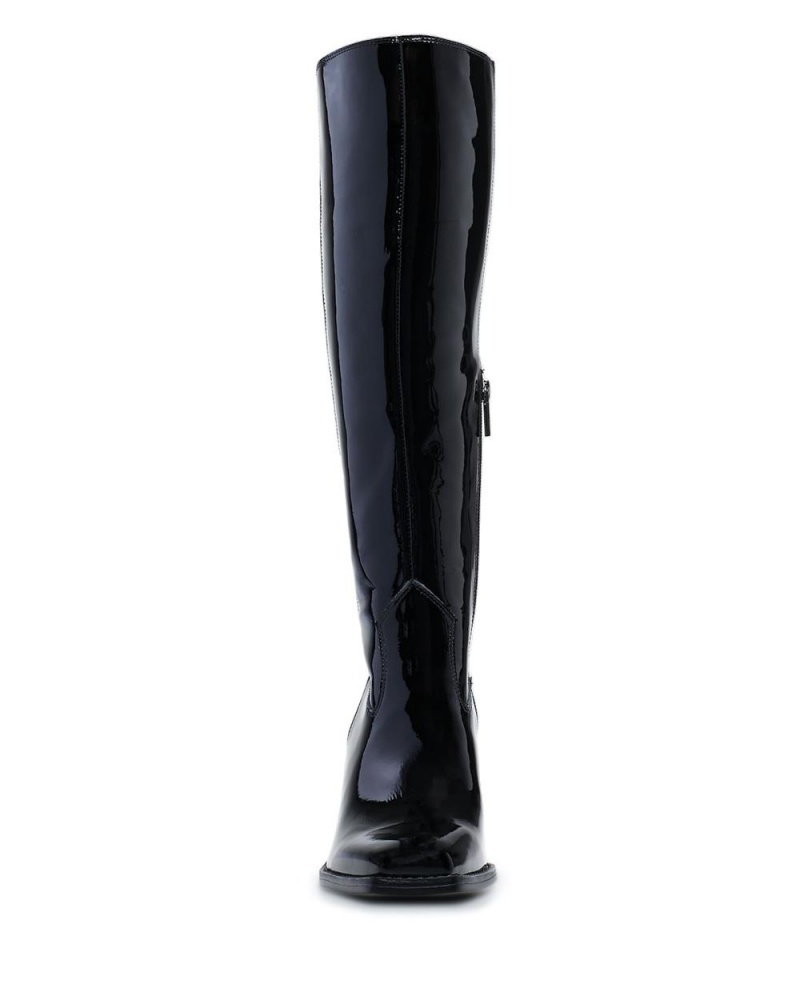 Vince Camuto Sangeti Siroke Topanky-Calf Vysoke Cizmy Damske Čierne | PAFW-76492