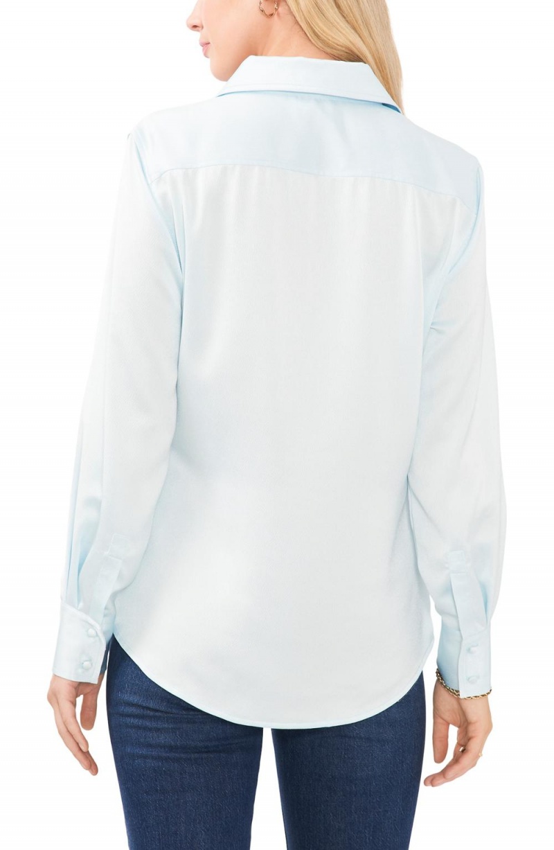 Vince Camuto Satin Button-Up Shirt Kosela Damske Viacfarebný | BPZQ-68937
