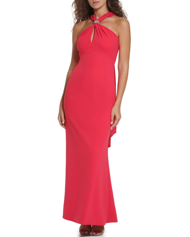 Vince Camuto Scarf-Detail Halter Gown Maxi Šaty Damske Čierne | XCDK-87096