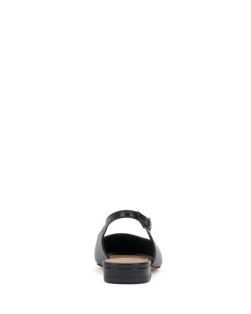 Vince Camuto Sellyn Slingback Obuv pre Ploche Nohy Damske Čierne Strieborne | LTUW-75286