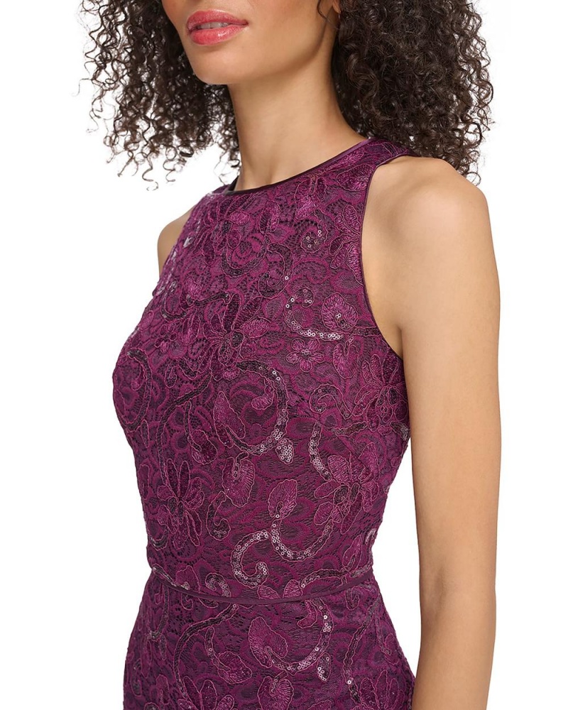 Vince Camuto Sequined Cipkovane Midi Šaty Damske Nachový | SOWC-36589