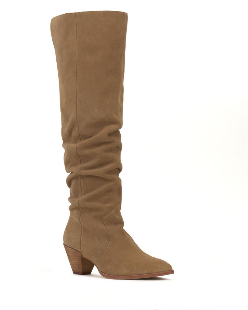 Vince Camuto Sewinny Over-The-Knee Boots Damske New Tortilla Suede | BKQZ-91836