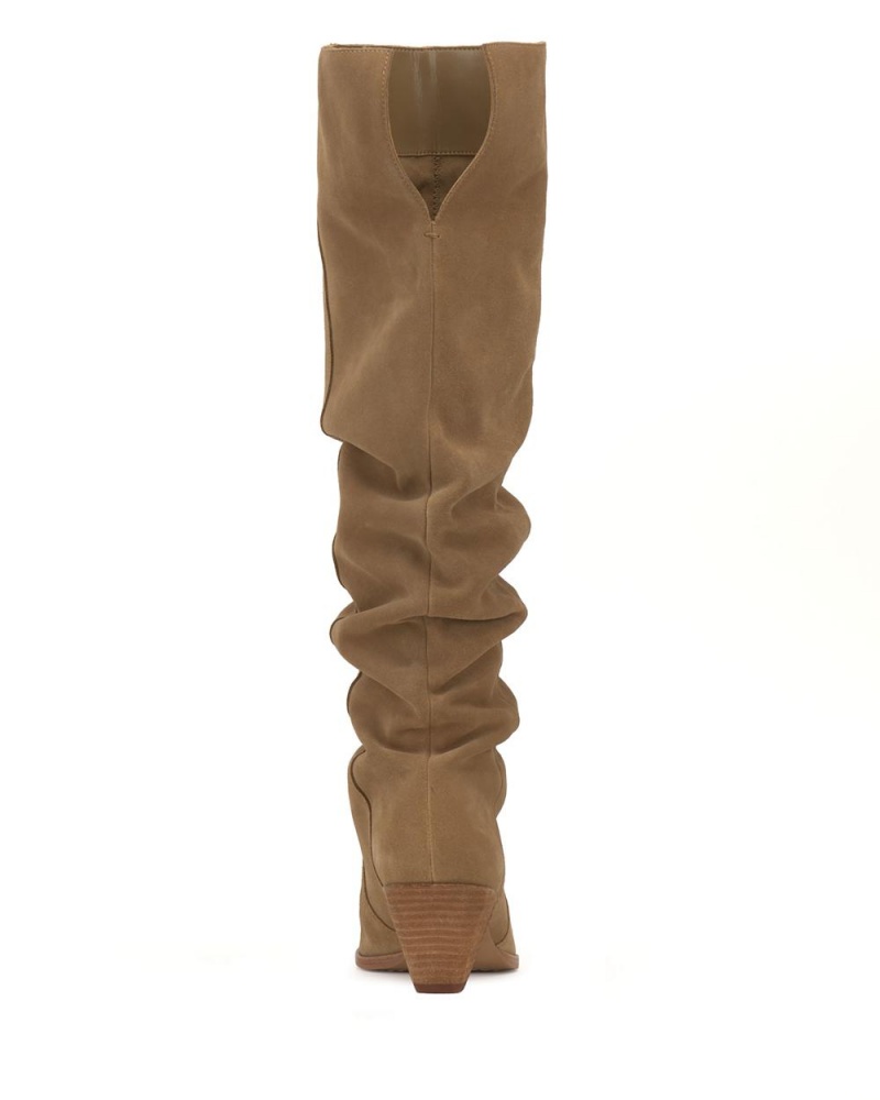 Vince Camuto Sewinny Over-The-Knee Boots Damske New Tortilla Suede | BKQZ-91836