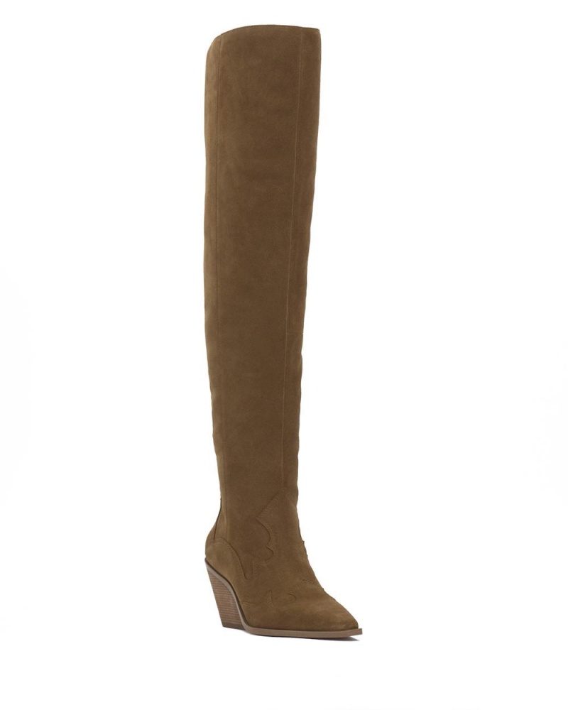 Vince Camuto Shaharla Siroke Topanky-Calf Over-The-Knee Boots Damske Hnede | HQAS-52634