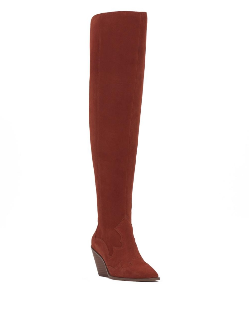 Vince Camuto Shaharla Siroke Topanky-Calf Over-The-Knee Boots Damske Bordove | KBOG-68523