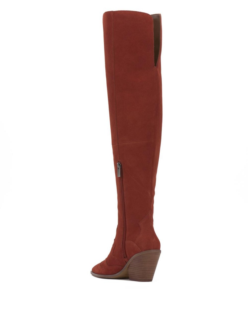 Vince Camuto Shaharla Siroke Topanky-Calf Over-The-Knee Boots Damske Bordove | KBOG-68523