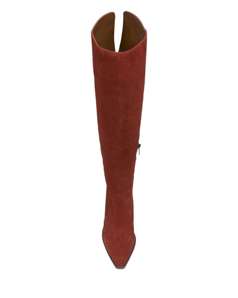 Vince Camuto Shaharla Siroke Topanky-Calf Over-The-Knee Boots Damske Bordove | KBOG-68523