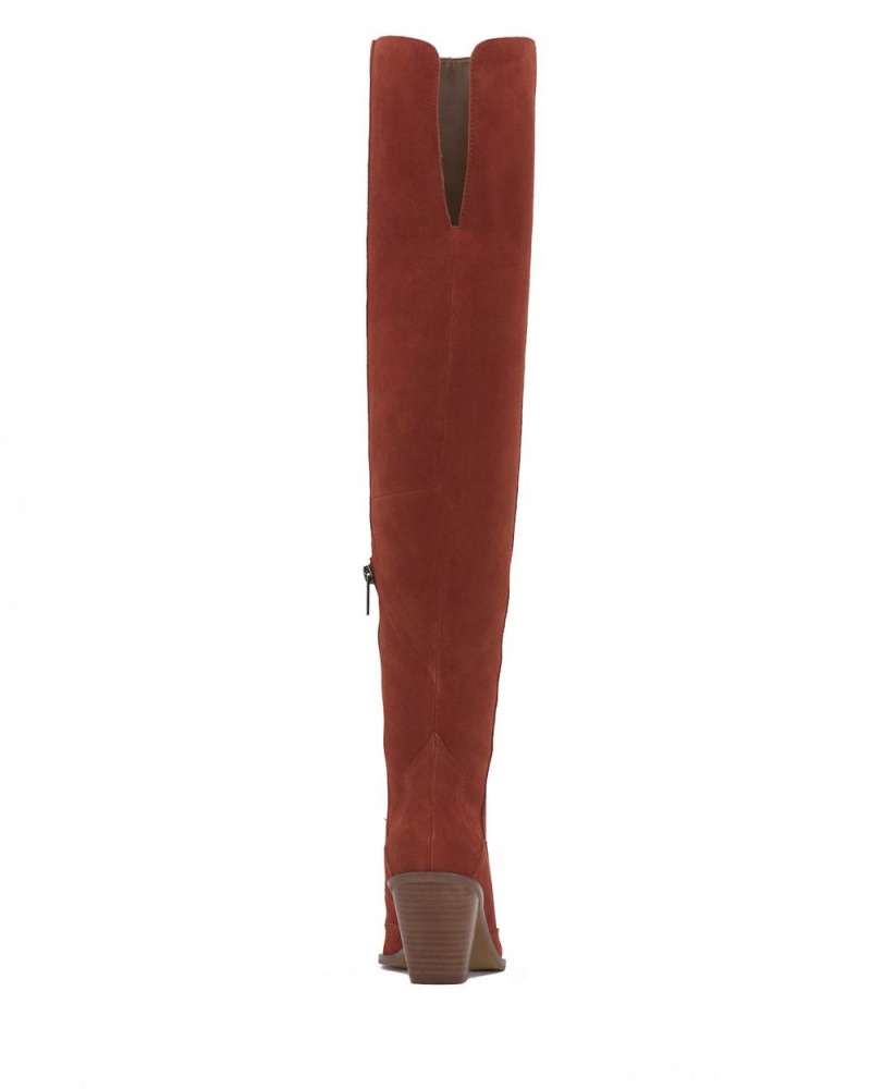 Vince Camuto Shaharla Siroke Topanky-Calf Over-The-Knee Boots Damske Bordove | KBOG-68523