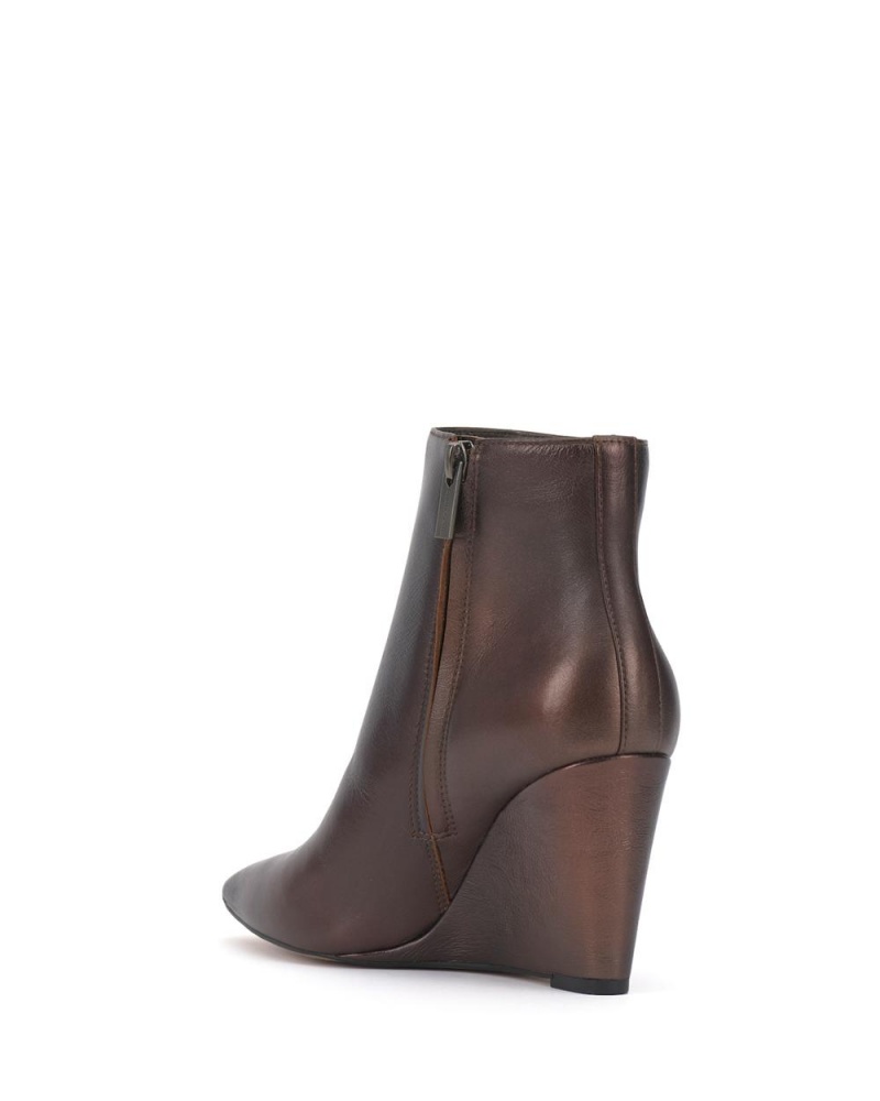 Vince Camuto Teeray Wedge Kotnikove Topanky Damske Hnede Tmavo Meď | GQVW-23857