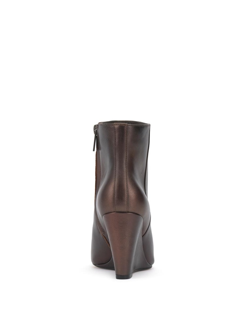 Vince Camuto Teeray Wedge Kotnikove Topanky Damske Hnede Tmavo Meď | GQVW-23857