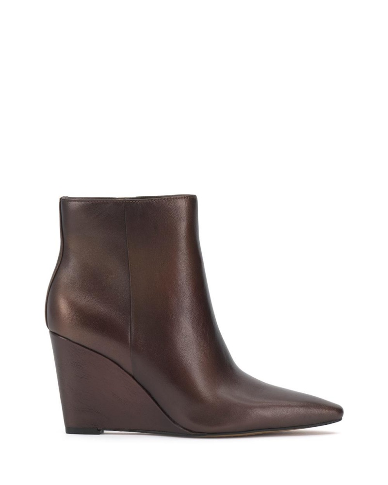 Vince Camuto Teeray Wedge Kotnikove Topanky Damske Hnede Tmavo Meď | GQVW-23857