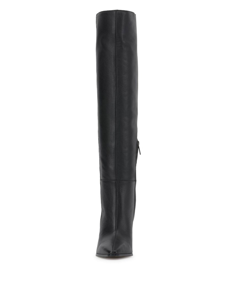 Vince Camuto Tiasie Siroke Topanky-Calf Vysoke Cizmy Damske Čierne | AMPZ-01763