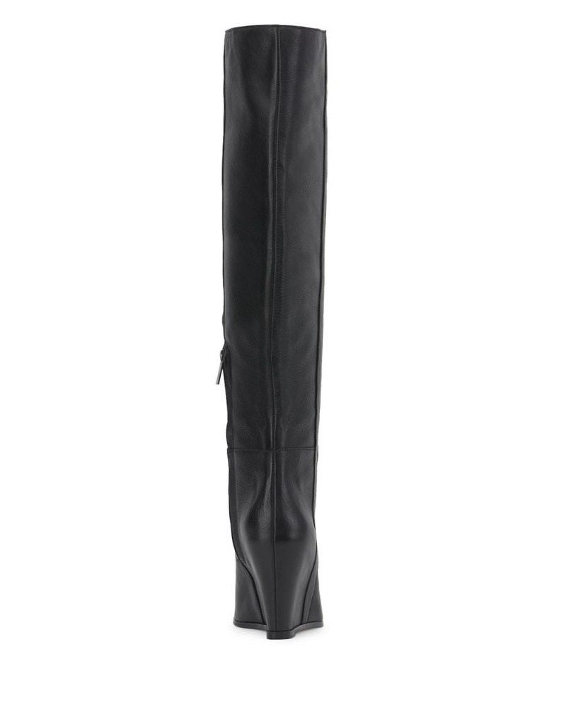 Vince Camuto Tiasie Siroke Topanky-Calf Vysoke Cizmy Damske Čierne | AMPZ-01763